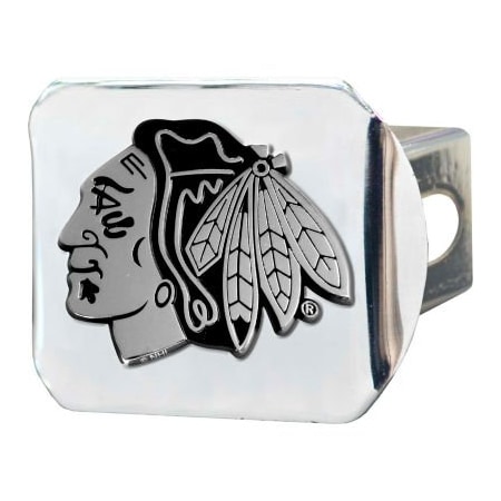 Fanmats NHL - Chicago Blackhawks - 3-D Chrome Hitch Cover 3-3/8" x 4" - 14963 14963